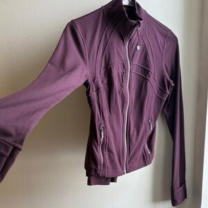 Lululemon Align Define Jacket Black Plum Size 6